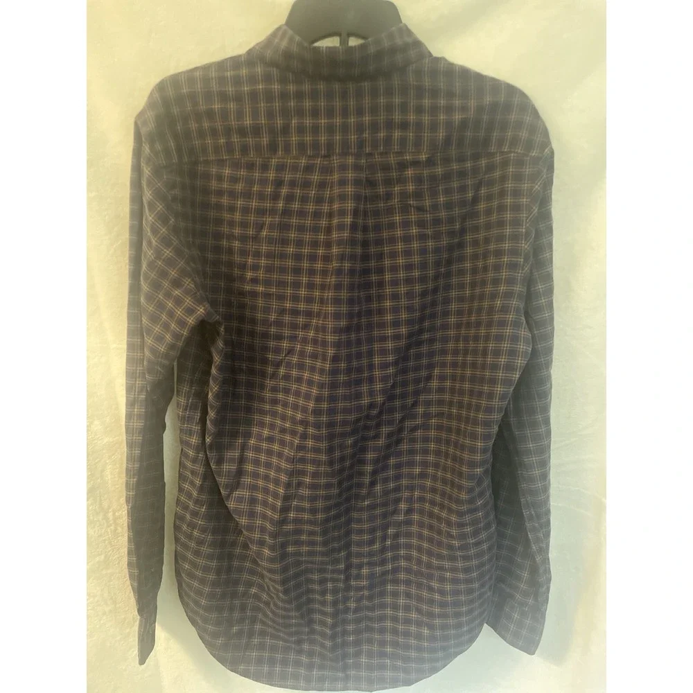 Polo Ralph Lauren Custom Fit‎  Shirt Mens M Plaid Long Sleeve green pony